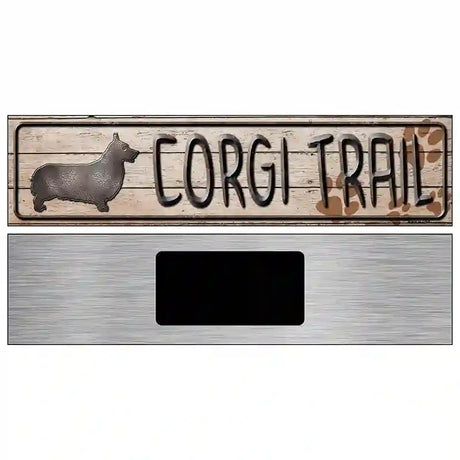 Corgi Trail Novelty Metal Street Sign 6" x 1.5" (KM)