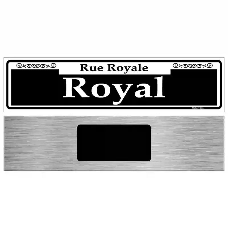 Royal Novelty Metal Street Sign 6" x 1.5" (KM)