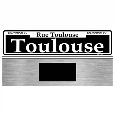 Toulouse Novelty Metal Street Sign 6" x 1.5" (KM)