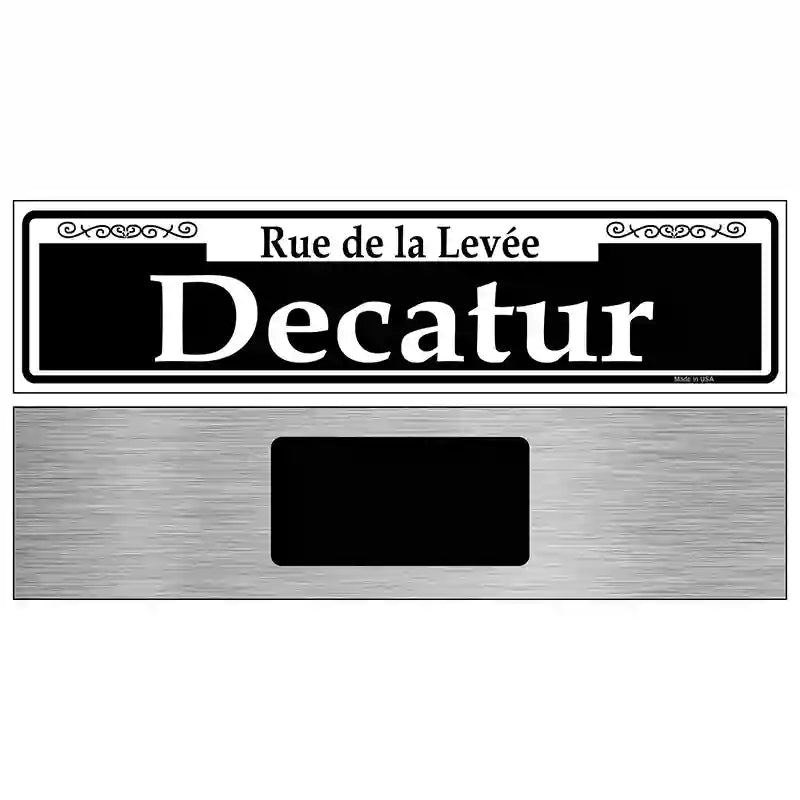 Decatur Novelty Metal Street Sign 6" x 1.5" (KM)