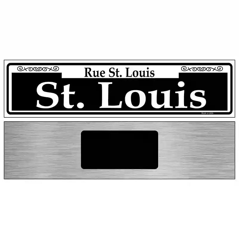 St. Louis Novelty Metal Street Sign 6" x 1.5" (KM)