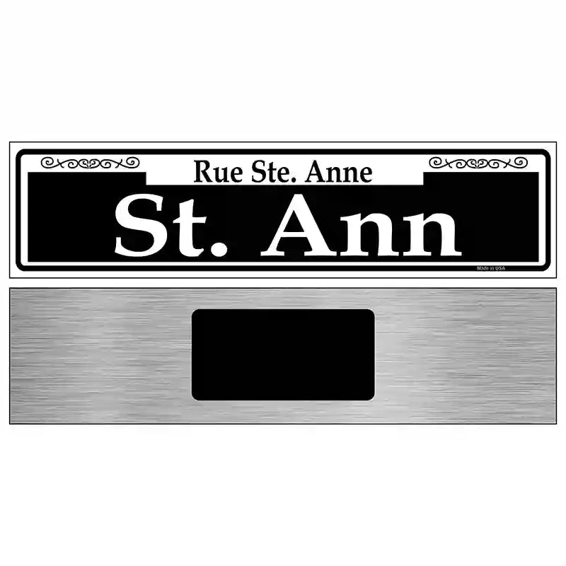 St. Ann Novelty Metal Street Sign 6" x 1.5" (KM)