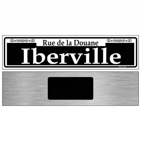 Iberville Novelty Metal Street Sign 6" x 1.5" (KM)