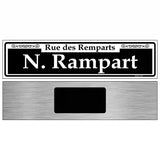 N. Rampart Novelty Metal Street Sign 6" x 1.5" (KM)