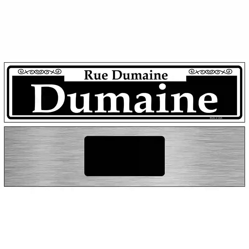 Dumaine Novelty Metal Street Sign 6" x 1.5" (KM)