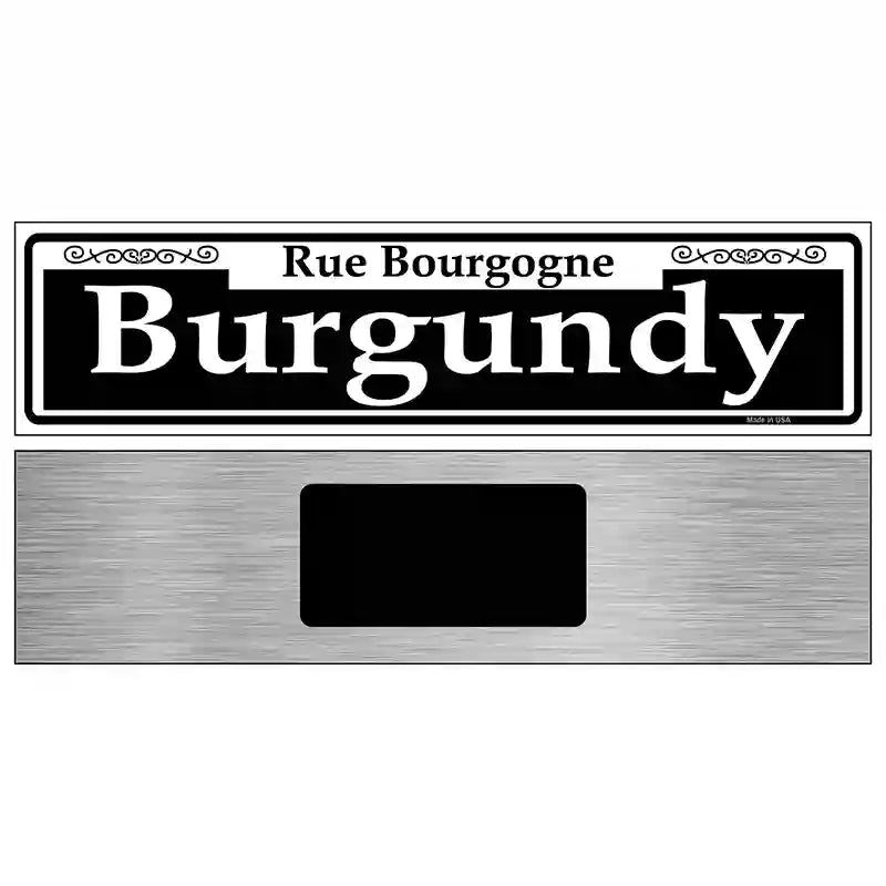 Burgundy Novelty Metal Street Sign 6" x 1.5" (KM)