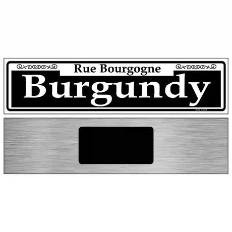 Burgundy Novelty Metal Street Sign 6" x 1.5" (KM)