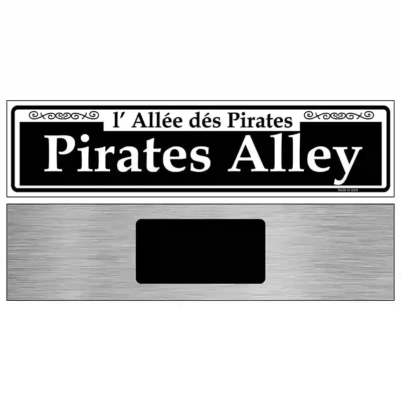 Pirates Alley Novelty Metal Street Sign 6" x 1.5" (KM)