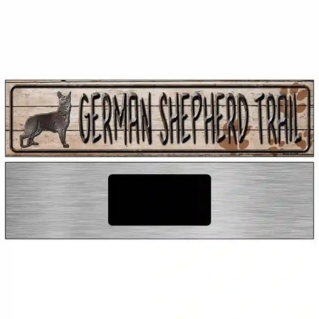 German Shepherd Trail Novelty Metal Street Sign 6" x 1.5" (KM)