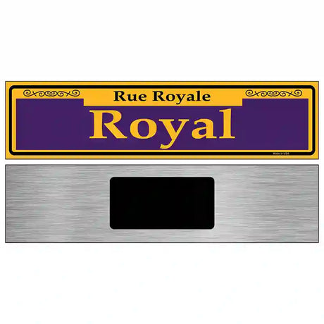 Royal Purple Novelty Metal Street Sign 6" x 1.5" (KM)