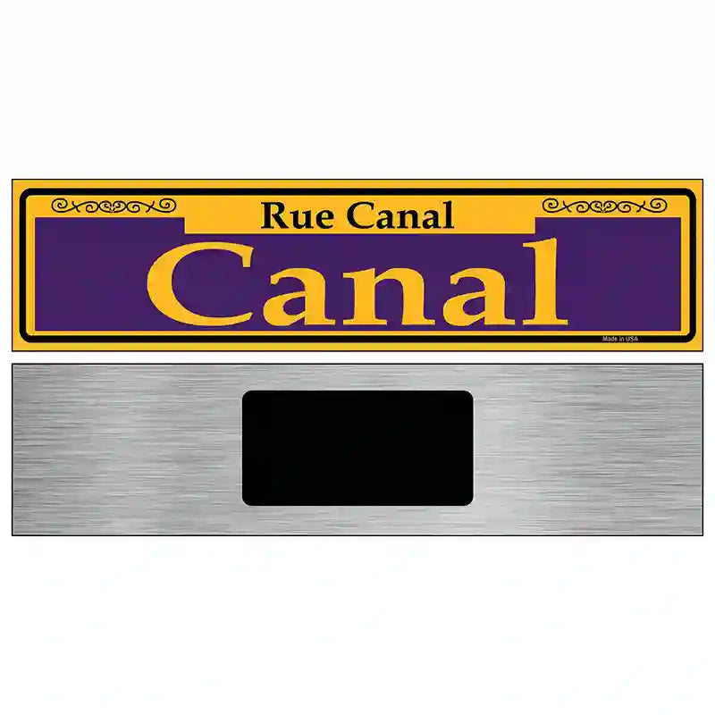 Canal Purple Novelty Metal Street Sign 6" x 1.5" (KM)