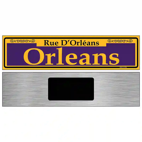 Orleans Purple Novelty Metal Street Sign 6" x 1.5" (KM)