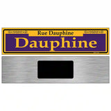 Dauphine Purple Novelty Metal Street Sign 6" x 1.5" (KM)