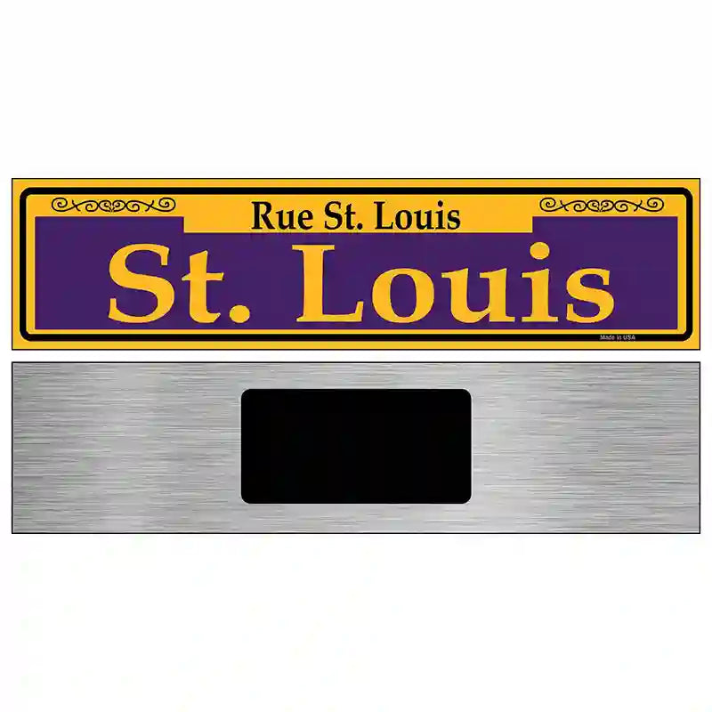 St. Louis Purple Novelty Metal Street Sign 6" x 1.5" (KM)