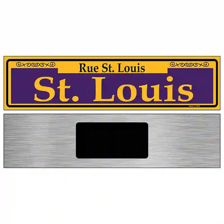 St. Louis Purple Novelty Metal Street Sign 6" x 1.5" (KM)