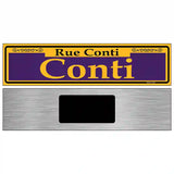 Conti Purple Novelty Metal Street Sign 6" x 1.5" (KM)