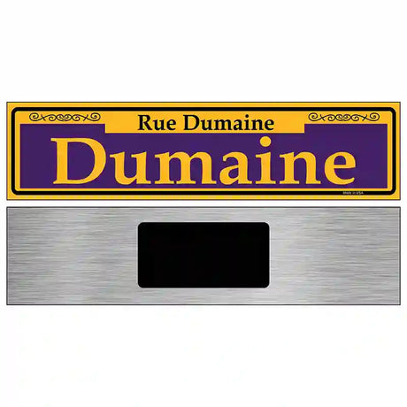 Dumaine Purple Novelty Metal Street Sign 6" x 1.5" (KM)