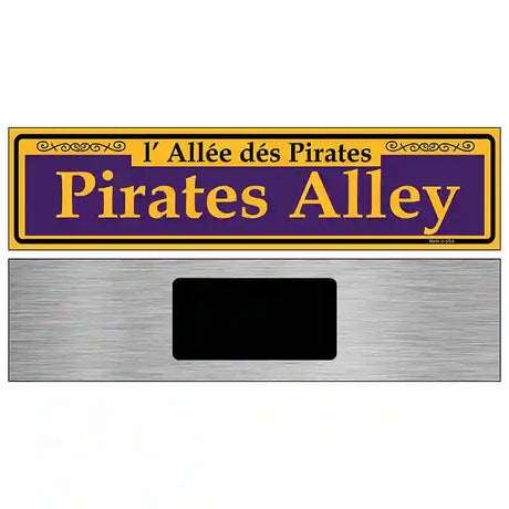 Pirates Alley Purple Novelty Metal Street Sign 6" x 1.5" (KM)