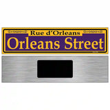 Orleans Street Purple Novelty Metal Street Sign 6" x 1.5" (KM)