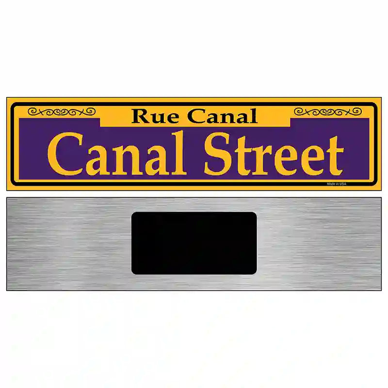 Canal Street Purple Novelty Metal Street Sign 6" x 1.5" (KM)