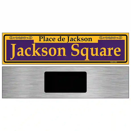 Jackson Square Purple Novelty Metal Street Sign 6" x 1.5" (KM)