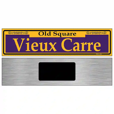 Vieux Carre Purple Novelty Metal Street Sign 6" x 1.5" (KM)