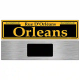 Orleans Yellow Novelty Metal Street Sign 6" x 1.5" (KM)