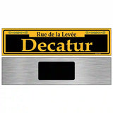 Decatur Yellow Novelty Metal Street Sign 6" x 1.5" (KM)