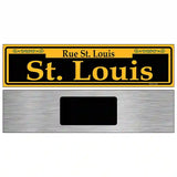 St. Louis Yellow Novelty Metal Street Sign 6" x 1.5" (KM)