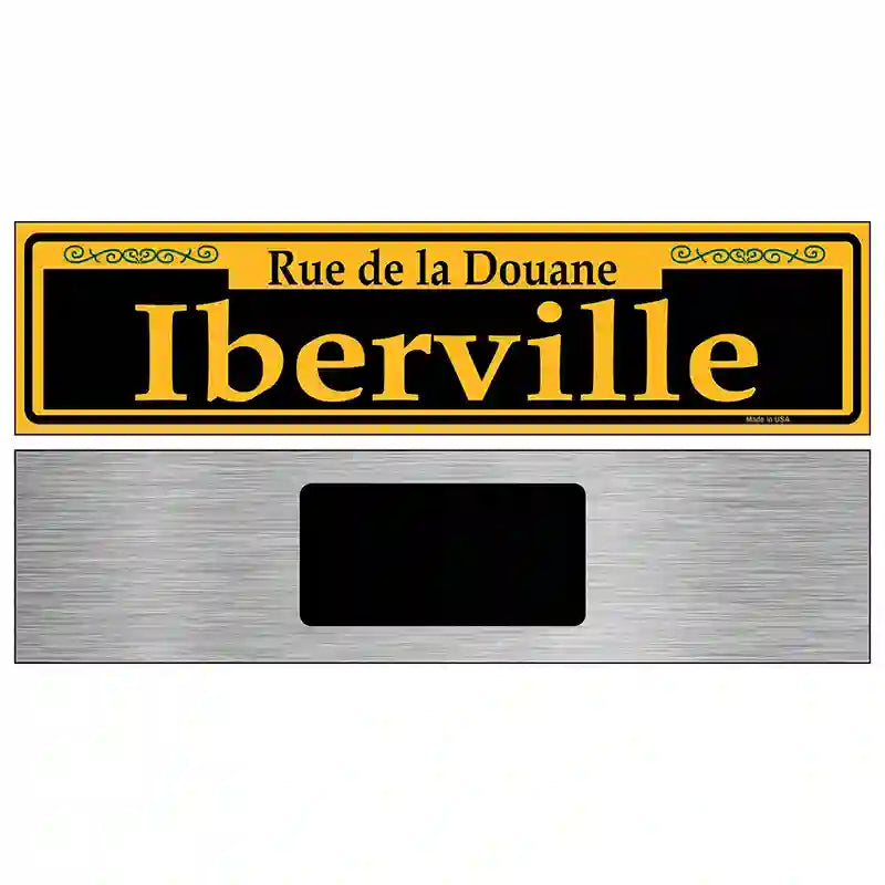 Iberville Yellow Novelty Metal Street Sign 6" x 1.5" (KM)