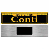 Conti Yellow Novelty Metal Street Sign 6" x 1.5" (KM)