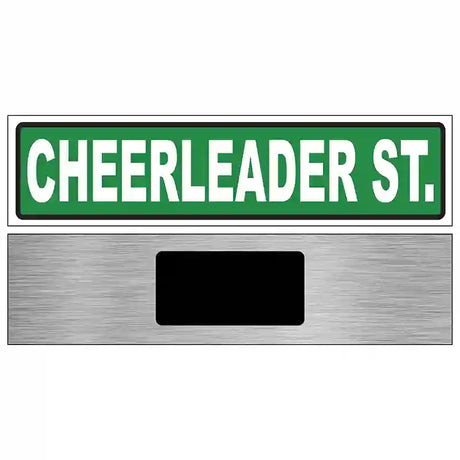 Cheerleader St. Novelty Metal Street Sign 6" x 1.5" (KM)