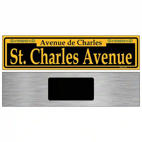 St. Charles Avenue Yellow Novelty Metal Street Sign 6" x 1.5" (KM)