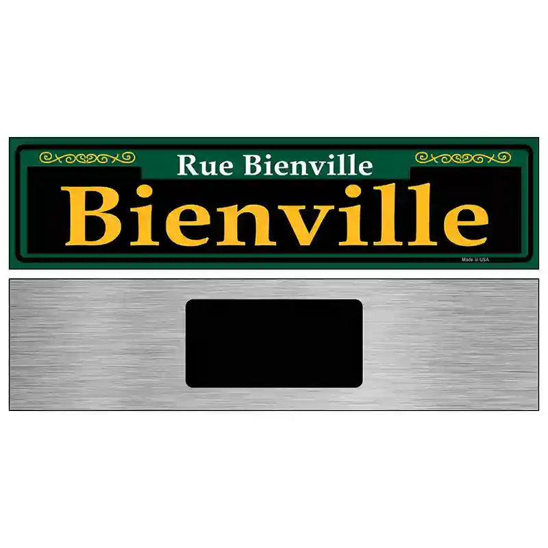 Bienville Green Novelty Metal Street Sign 6" x 1.5" (KM)