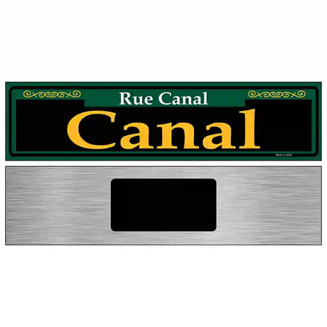 Canal Green Novelty Metal Street Sign 6" x 1.5" (KM)