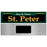 St. Peter Green Novelty Metal Street Sign 6" x 1.5" (KM)