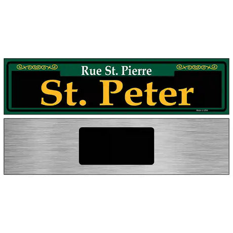 St. Peter Green Novelty Metal Street Sign 6" x 1.5" (KM)