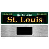 St. Louis Green Novelty Metal Street Sign 6" x 1.5" (KM)