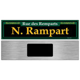 N. Rampart Green Novelty Metal Street Sign 6" x 1.5" (KM)