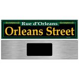 Orleans Street Green Novelty Metal Street Sign 6" x 1.5" (KM)