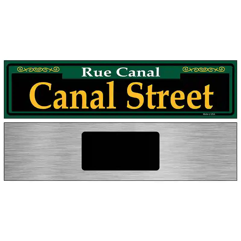 Canal Street Green Novelty Metal Street Sign 6" x 1.5" (KM)