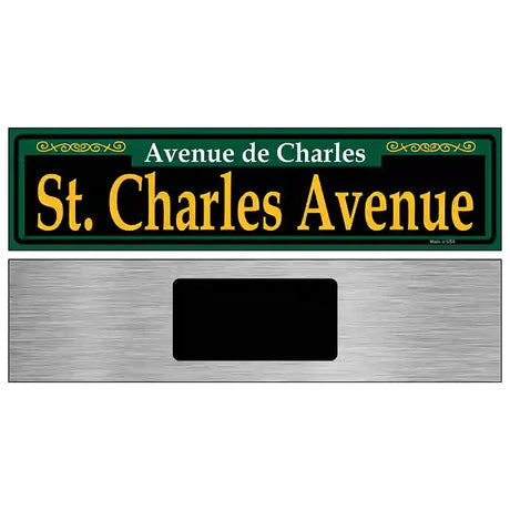 St. Charles Avenue Green Novelty Metal Street Sign 6" x 1.5" (KM)