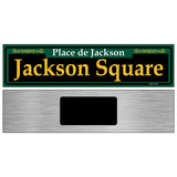 Jackson Square Green Novelty Metal Street Sign 6" x 1.5" (KM)