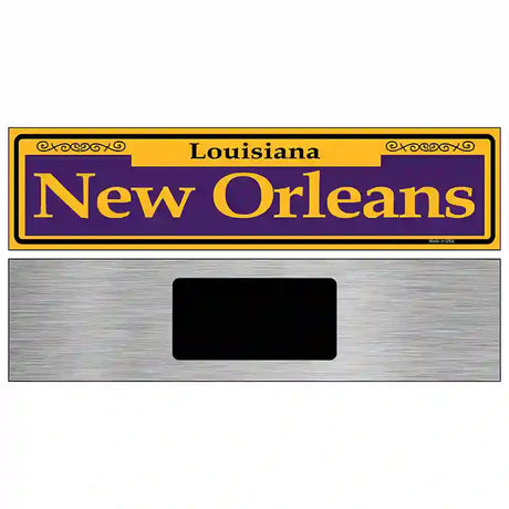 New Orleans Purple Novelty Metal Street Sign 6" x 1.5" (KM)