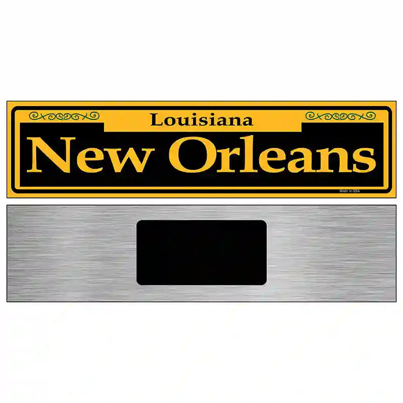 New Orleans Yellow Novelty Metal Street Sign 6" x 1.5" (KM)