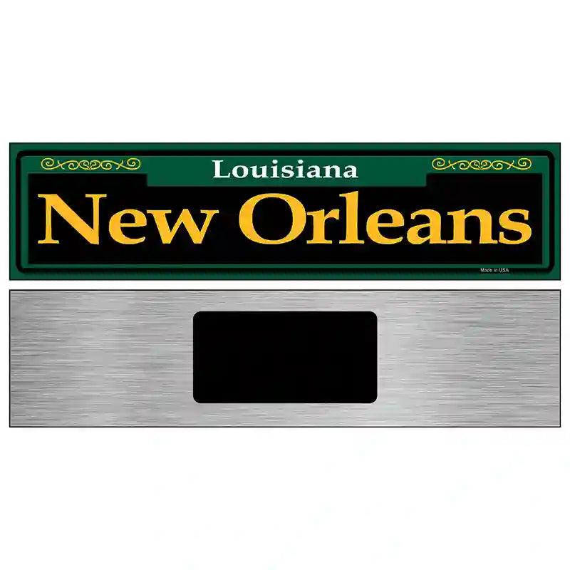 New Orleans Green Novelty Metal Street Sign 6" x 1.5" (KM)