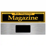 Magazine Yellow Novelty Metal Street Sign 6" x 1.5" (KM)