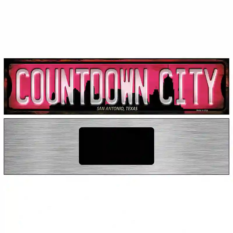 San Antonio Texas Countdown City Novelty Metal Street Sign 6" x 1.5" (KM)