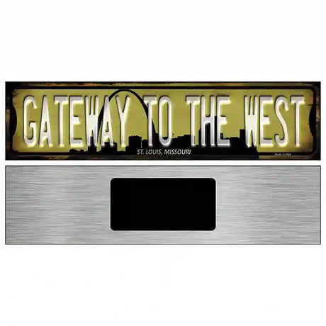 St Louis Missouri Gateway to the West Novelty Metal Street Sign 6" x 1.5" (KM)