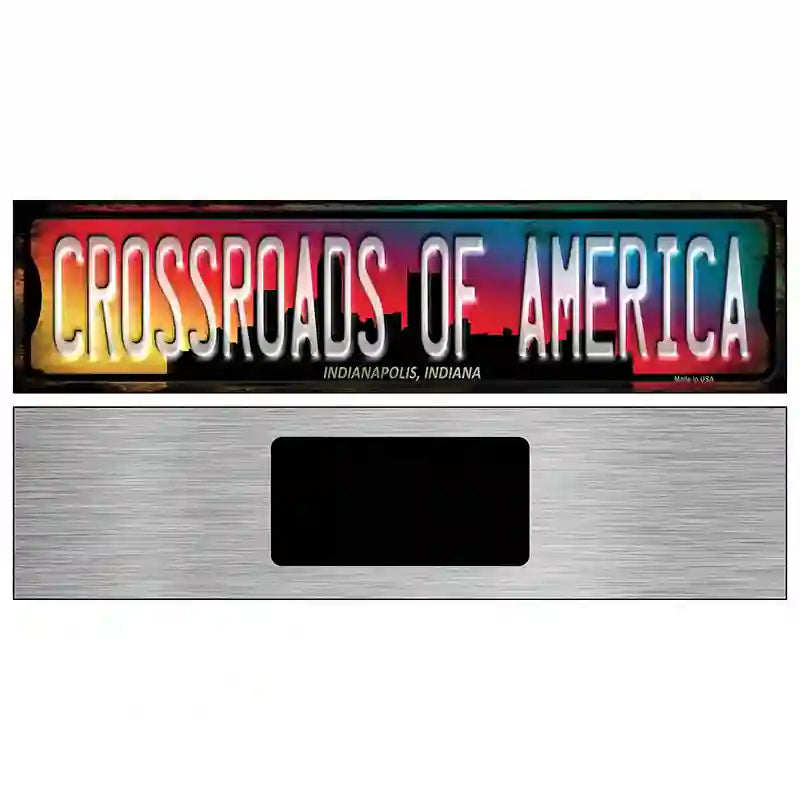 Indianapolis Indiana Crossroads of America Novelty Metal Street Sign 6" x 1.5" (KM)